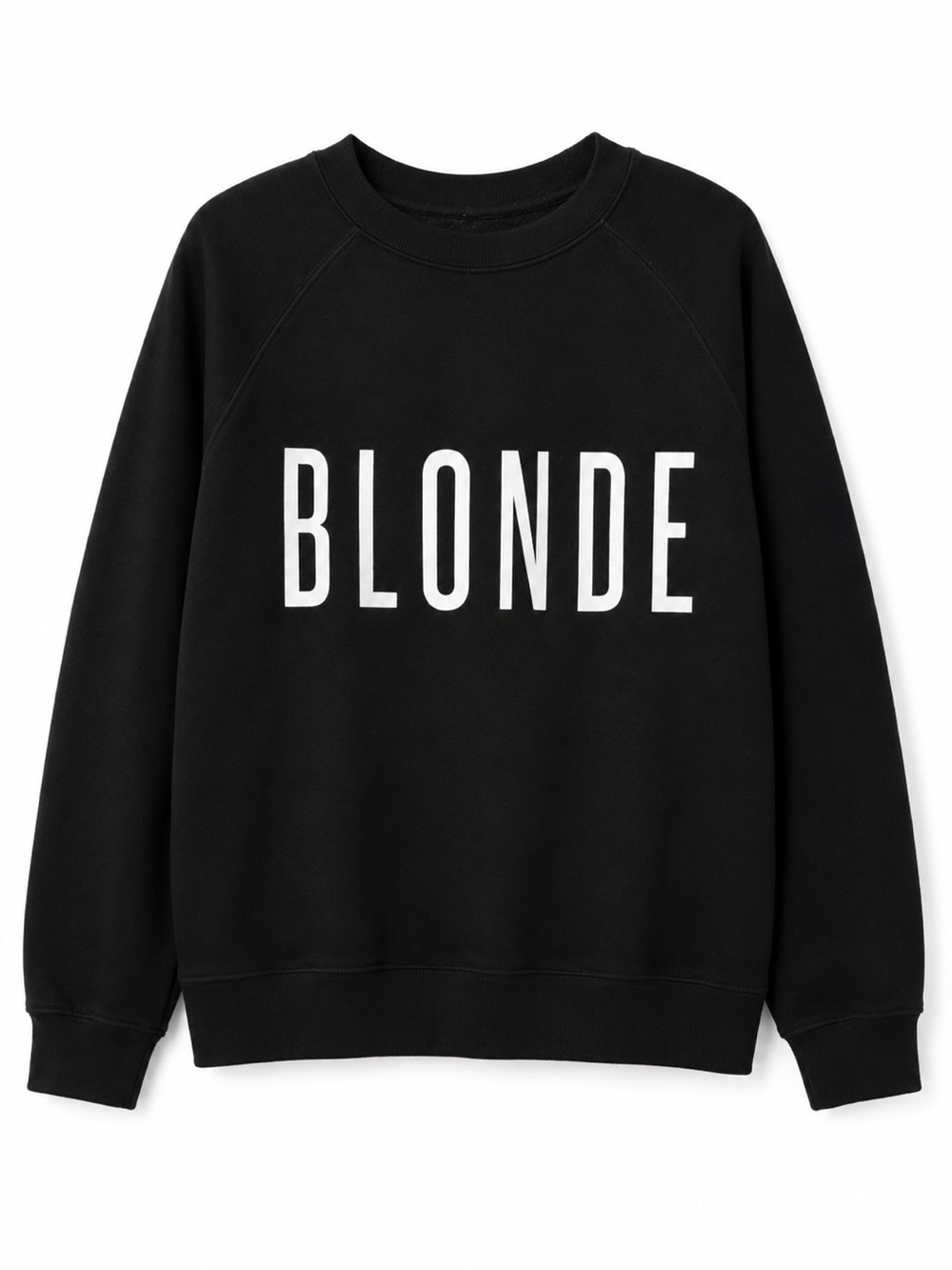 Brunette The Label Black 'BLONDE' Crewneck Sweatshirt